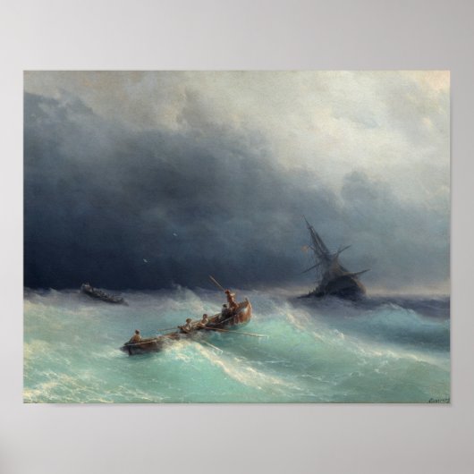 Sturm am Meer Poster (Vorne)