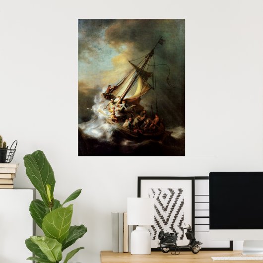 Sturm am Meer von Galiläa Canvas Print Poster (Heimbüro)