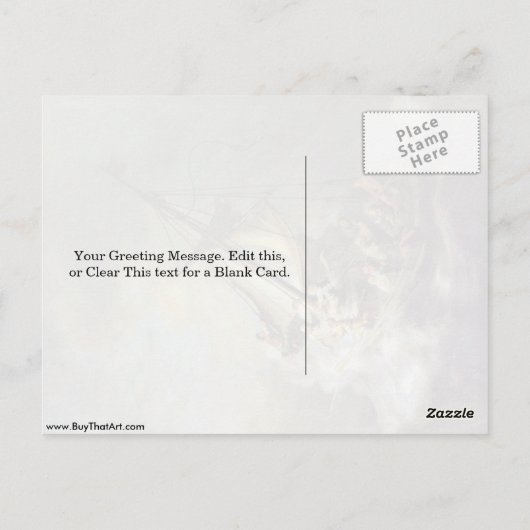 Sturm am Meer von Galiläa durch Rembrandt Van Rijn Postkarte (Rückseite)