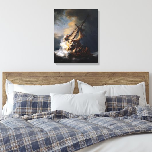 Sturm am Meer von Galiläa Leinwanddruck (Insitu (Schlafzimmer))