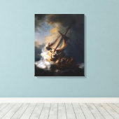 Sturm am Meer von Galiläa Leinwanddruck (Insitu (Holzboden))