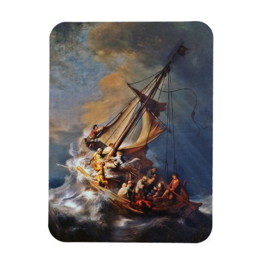 Sturm am Meer von Galiläa Magnet (Vertikal)