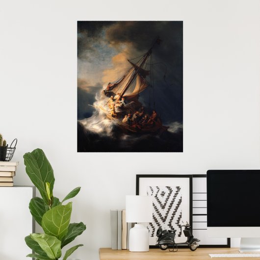 Sturm am Meer von Galiläa Poster (Heimbüro)