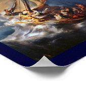 Sturm am Meer von Galiläa Poster (Ecke)