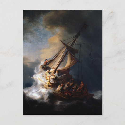 Sturm am Meer von Galiläa Postkarte (Vorderseite)