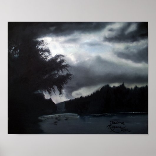 "Sturm am See" 16x20 Leinwand drucken Poster (Vorne)