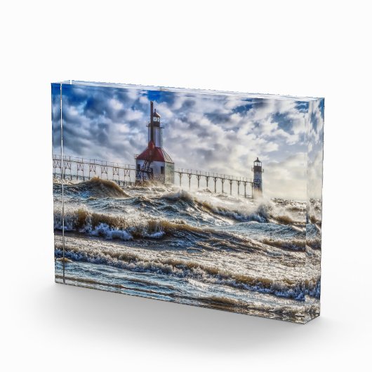Sturm am St. Joseph-Leuchtturm Fotoblock (Rechts)