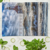Sturm am St Joseph Lighthouse Geschirrtuch (Gefaltet)