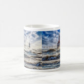 Sturm am St Joseph Lighthouse Kaffeetasse (Mittel)