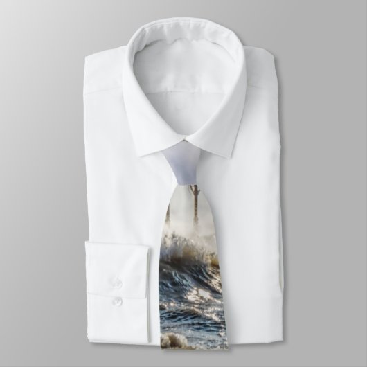 Sturm am St Joseph Lighthouse Krawatte (Gebunden)