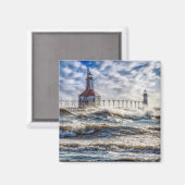 Sturm am St Joseph Lighthouse Magnet (Vorderseite/Rückseite)