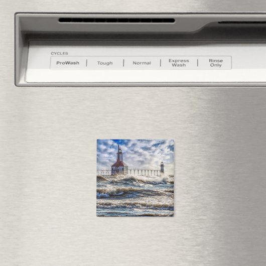 Sturm am St Joseph Lighthouse Magnet (In Situ (Geschirrspüler))