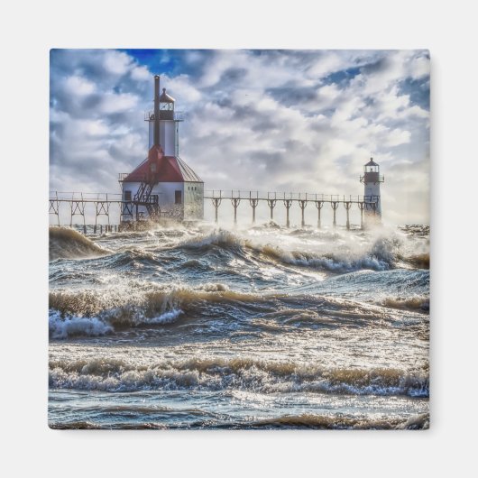 Sturm am St Joseph Lighthouse Magnet (Vorne)