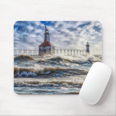 Sturm am St Joseph Lighthouse Mousepad (Mit Mouse)