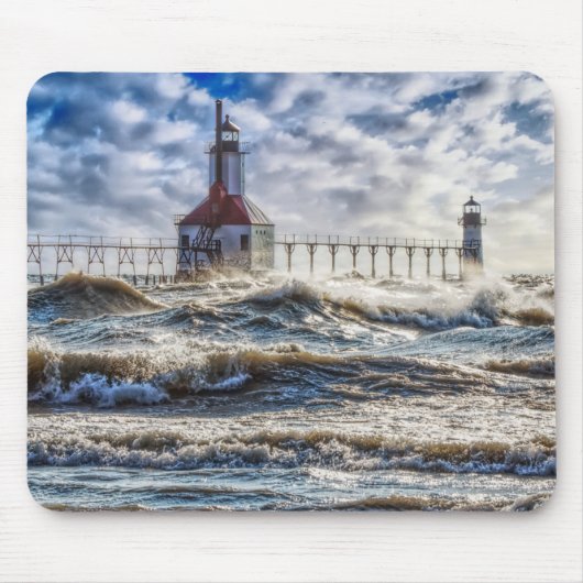 Sturm am St Joseph Lighthouse Mousepad (Vorne)