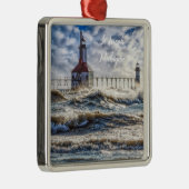 Sturm am St Joseph Lighthouse Ornament Aus Metall (Rechts)