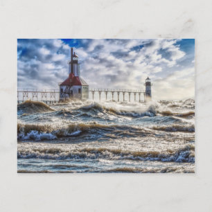 Sturm am St Joseph Lighthouse Postkarte