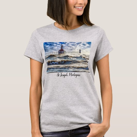 Sturm am St Joseph Lighthouse T - Shirt (Vorderseite)