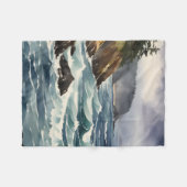 Sturm an der Küste  Fleecedecke (Vorderseite (Horizontal))
