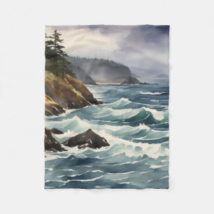 Sturm an der Küste Fleecedecke