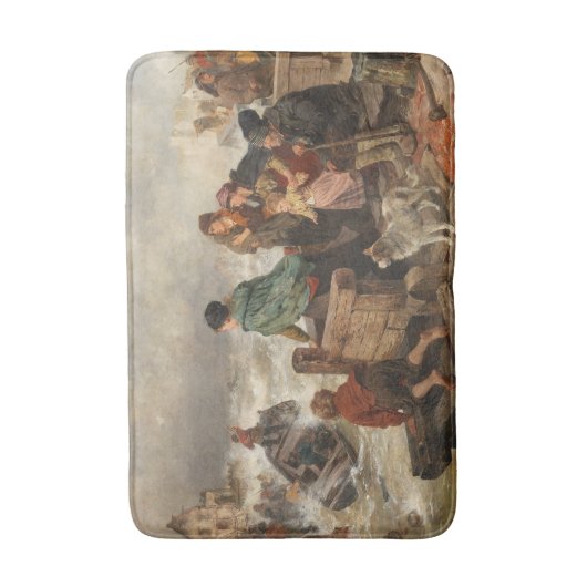 Sturm an der Küste (von Rudolf Jordan) Badematte (Vorderseite Vertikal)