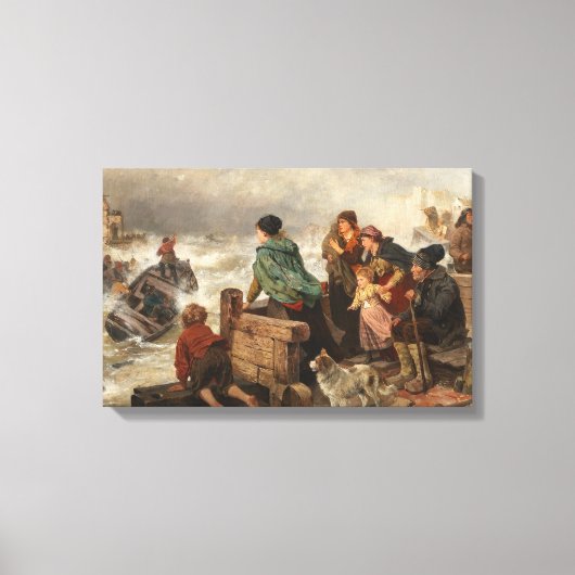 Sturm an der Küste (von Rudolf Jordan) Leinwanddruck (Vorderseite)