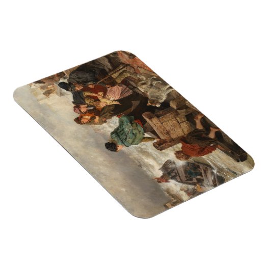 Sturm an der Küste (von Rudolf Jordan) Magnet (Rechte Seite)