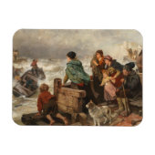 Sturm an der Küste (von Rudolf Jordan) Magnet (Horizontal)