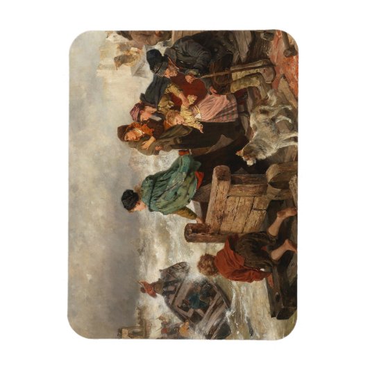 Sturm an der Küste (von Rudolf Jordan) Magnet (Vertikal)