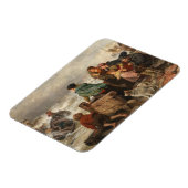 Sturm an der Küste (von Rudolf Jordan) Magnet (Linke Seite)