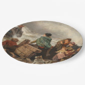 Sturm an der Küste (von Rudolf Jordan) Pappteller (Schrägansicht)