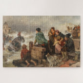 Sturm an der Küste (von Rudolf Jordan) Puzzle (Horizontal)