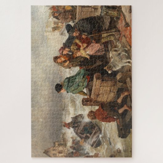 Sturm an der Küste (von Rudolf Jordan) Puzzle (Vertikal)