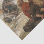 Sturm an der Küste (von Rudolf Jordan) Seidenpapier (Detail)