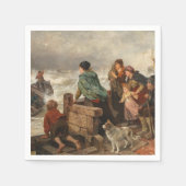 Sturm an der Küste (von Rudolf Jordan) Serviette (Vorderseite)