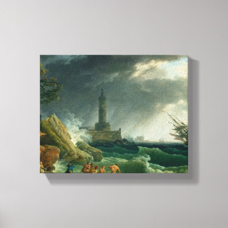 Sturm an der Mittelmeerküste Canvas Print Leinwanddruck