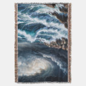 Sturm an der Mittelmeerküste Kunst Decke (Vorderseite Vertikal)