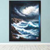 Sturm an der Mittelmeerküste Kunst von Xendor7 Leinwanddruck (Insitu (Holzboden))