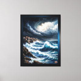 Sturm an der Mittelmeerküste Kunst von Xendor7 Leinwanddruck