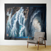 Sturm an der Mittelmeerküste Kunst von Xendor7 Wandteppich (Beispiel (Horizontal))
