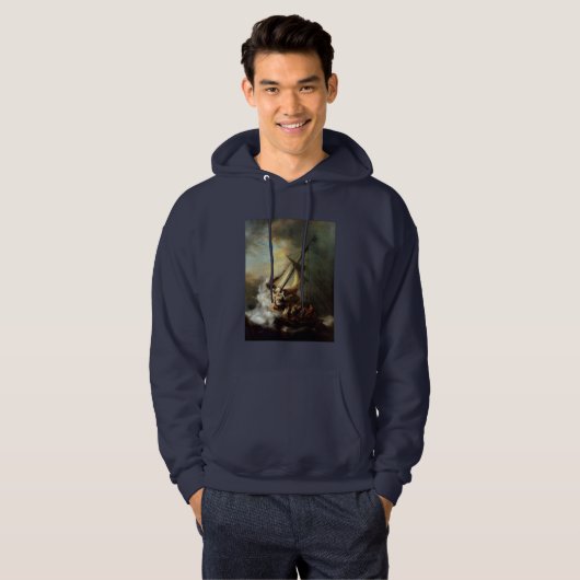 Sturm auf dem Meer von Galiläa Hoodie (Vorne ganz)