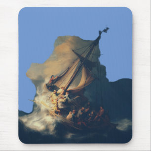 Sturm auf dem See Genezareth von Rembrandt Kunst Mousepad