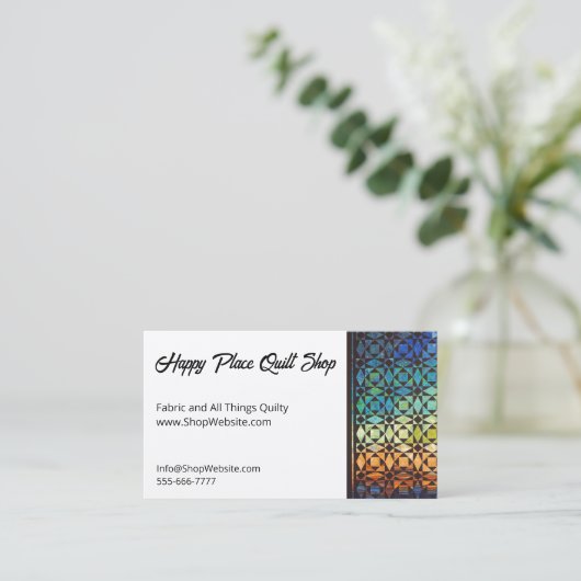 Sturm auf Sea Quilt voll anpassbare Biz Cards Visitenkarte (Stehend Vorderseite)