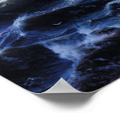 Sturm auf See vor der norwegischen Küste Poster (Ecke)