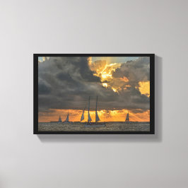 Sturm bei Sonnenuntergang in Key West, Florida Leinwanddruck