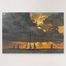 Sturm bei Sonnenuntergang in Key West, Florida Puzzle