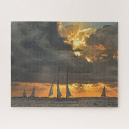 Sturm bei Sonnenuntergang in Key West, Florida Puzzle