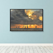 Sturm bei Sunset in Key West, Florida Leinwand (Insitu (Holzboden))