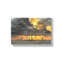 Sturm bei Sunset in Key West, Florida Leinwand