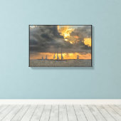Sturm bei Sunset in Key West, Florida Leinwand (Insitu (Holzboden))